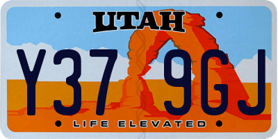 UT license plate Y379GJ