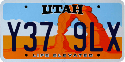 UT license plate Y379LX