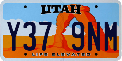 UT license plate Y379NM