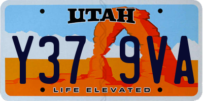 UT license plate Y379VA