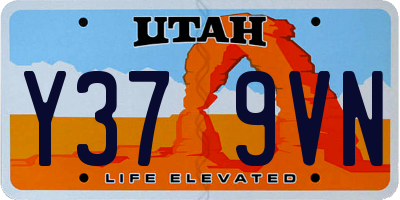 UT license plate Y379VN
