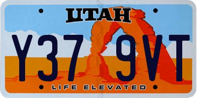 UT license plate Y379VT