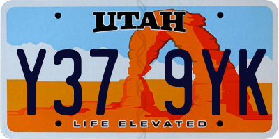 UT license plate Y379YK