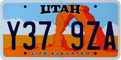 UT license plate Y379ZA