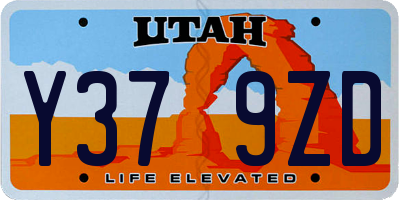 UT license plate Y379ZD