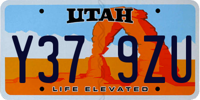 UT license plate Y379ZU