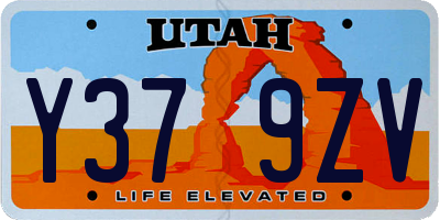 UT license plate Y379ZV