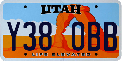 UT license plate Y380BB
