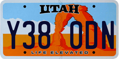 UT license plate Y380DN