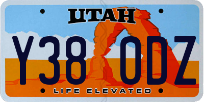 UT license plate Y380DZ