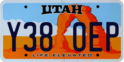 UT license plate Y380EP