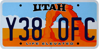 UT license plate Y380FC