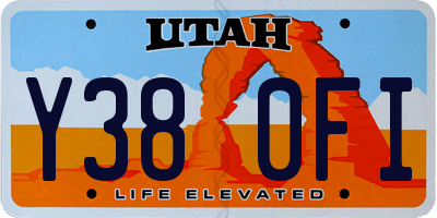 UT license plate Y380FI
