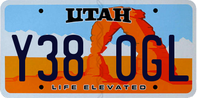UT license plate Y380GL