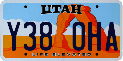 UT license plate Y380HA