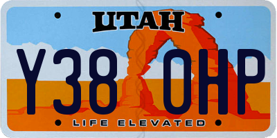 UT license plate Y380HP