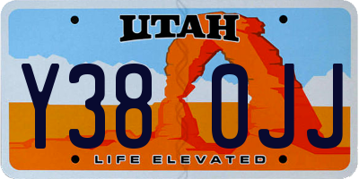 UT license plate Y380JJ