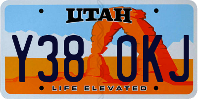 UT license plate Y380KJ