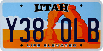 UT license plate Y380LB