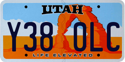 UT license plate Y380LC