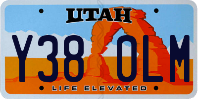 UT license plate Y380LM