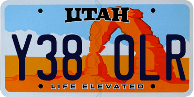 UT license plate Y380LR