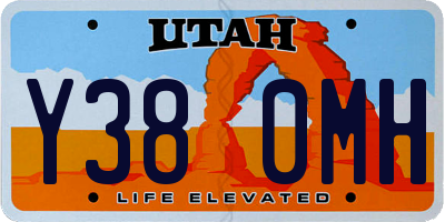 UT license plate Y380MH