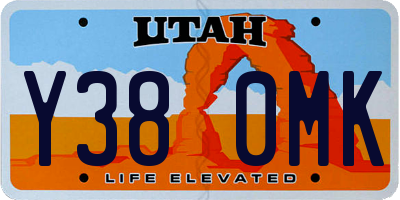 UT license plate Y380MK