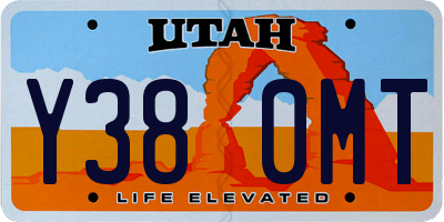 UT license plate Y380MT