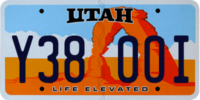 UT license plate Y380OI