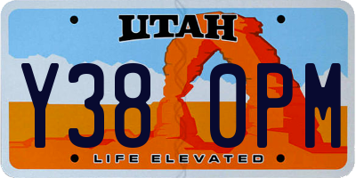 UT license plate Y380PM