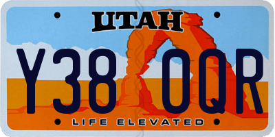 UT license plate Y380QR