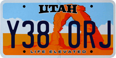 UT license plate Y380RJ