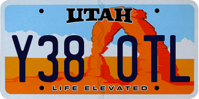 UT license plate Y380TL