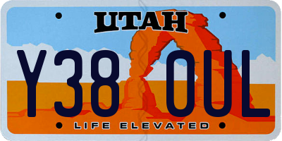 UT license plate Y380UL