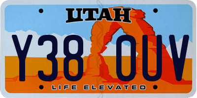 UT license plate Y380UV