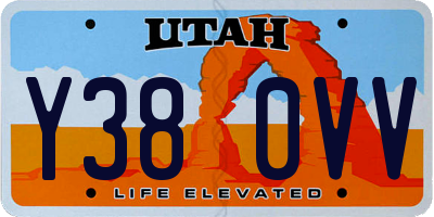 UT license plate Y380VV