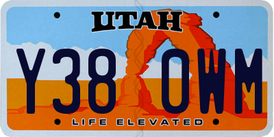 UT license plate Y380WM