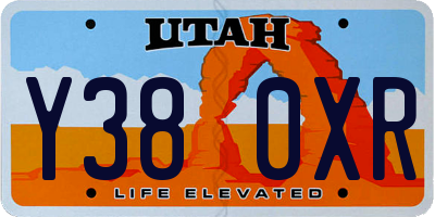 UT license plate Y380XR