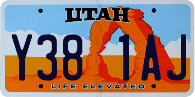 UT license plate Y381AJ