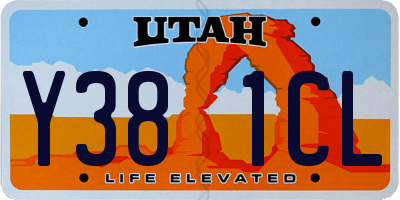 UT license plate Y381CL