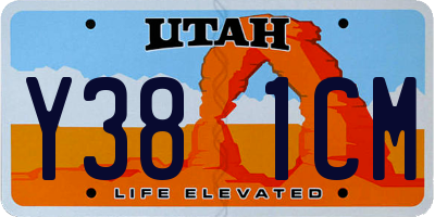 UT license plate Y381CM