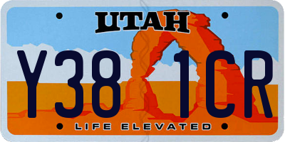 UT license plate Y381CR