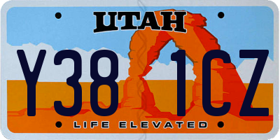 UT license plate Y381CZ