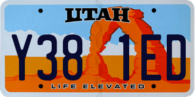 UT license plate Y381ED