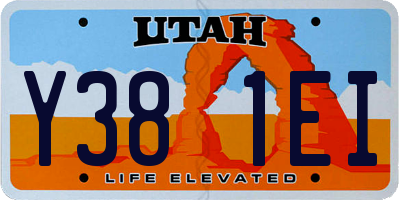 UT license plate Y381EI