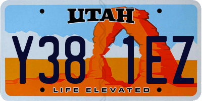 UT license plate Y381EZ