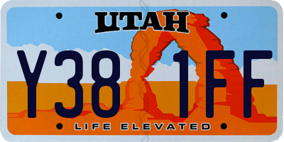 UT license plate Y381FF