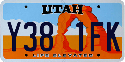 UT license plate Y381FK