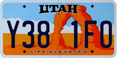 UT license plate Y381FO